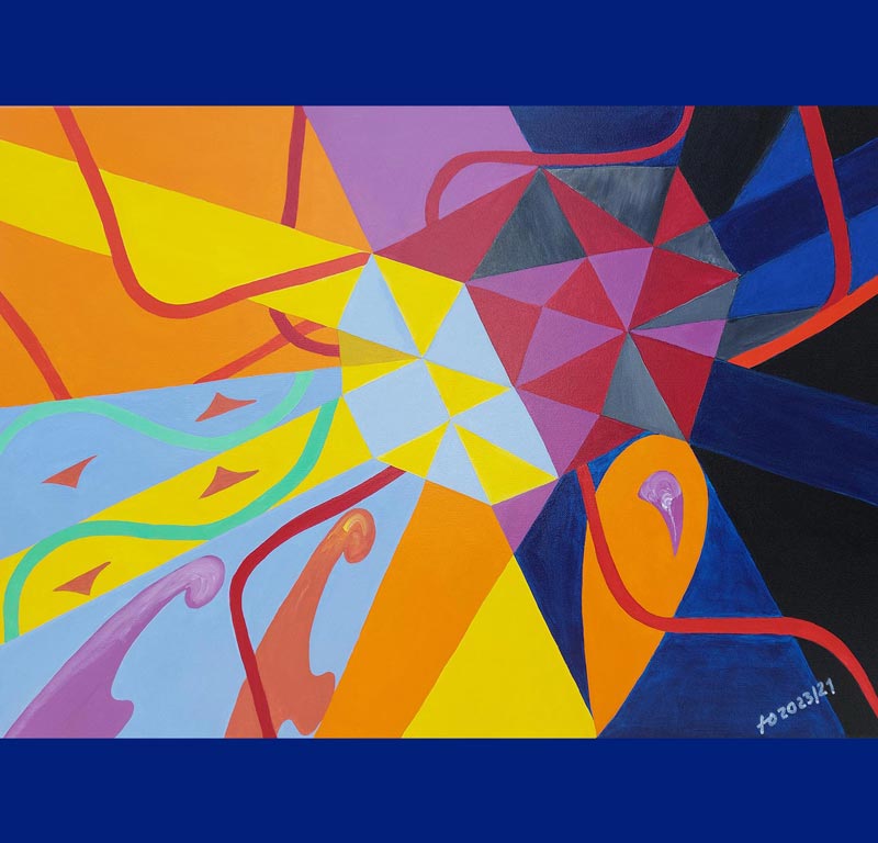 Kritzelei Nr.5 Into (and out of) the red
Acryl 50 x 70 TO2023/21